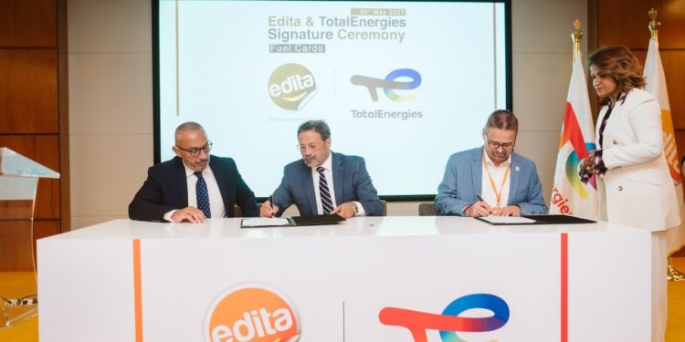 توتال إنرجيز للتسويق ايجيبت توقع اتفاقية لتمد شركة إيديتا ببطاقات الوقود