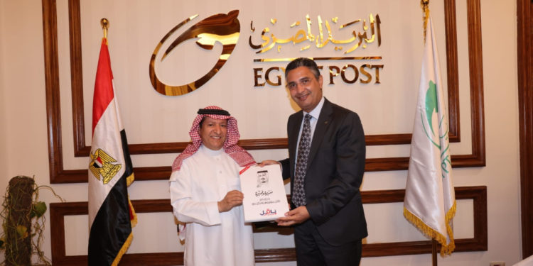 رئيس البريد المصري يستقبل الرئيس التنفيذى لشركة ناقل اكسبرس السعودية