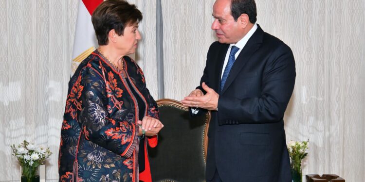 الرئيس السيسي لـ “صندوق النقد” : مصر عازمة على تعزيز الإصلاحات الهيكلية المالية والنقدية