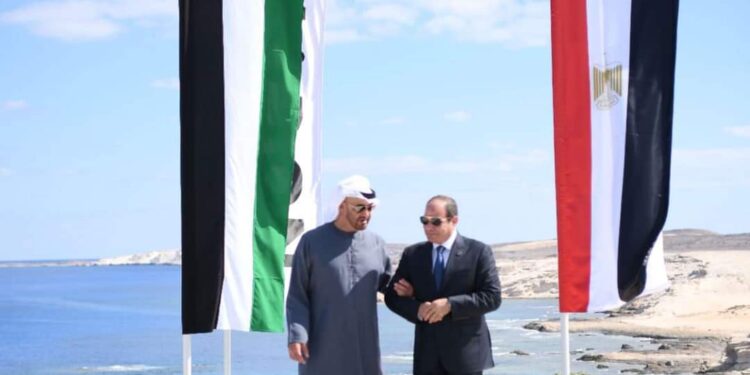 الرئيس السيسي والشيخ محمد بن زايد يشهدان إطلاق مشروع رأس الحكمة