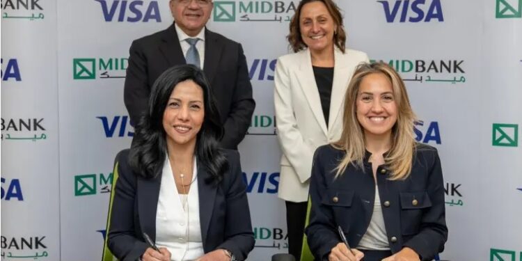 ميدبنك يتعاون مع فيزا للتوسع في استخدام حلول المدفوعات الرقمية